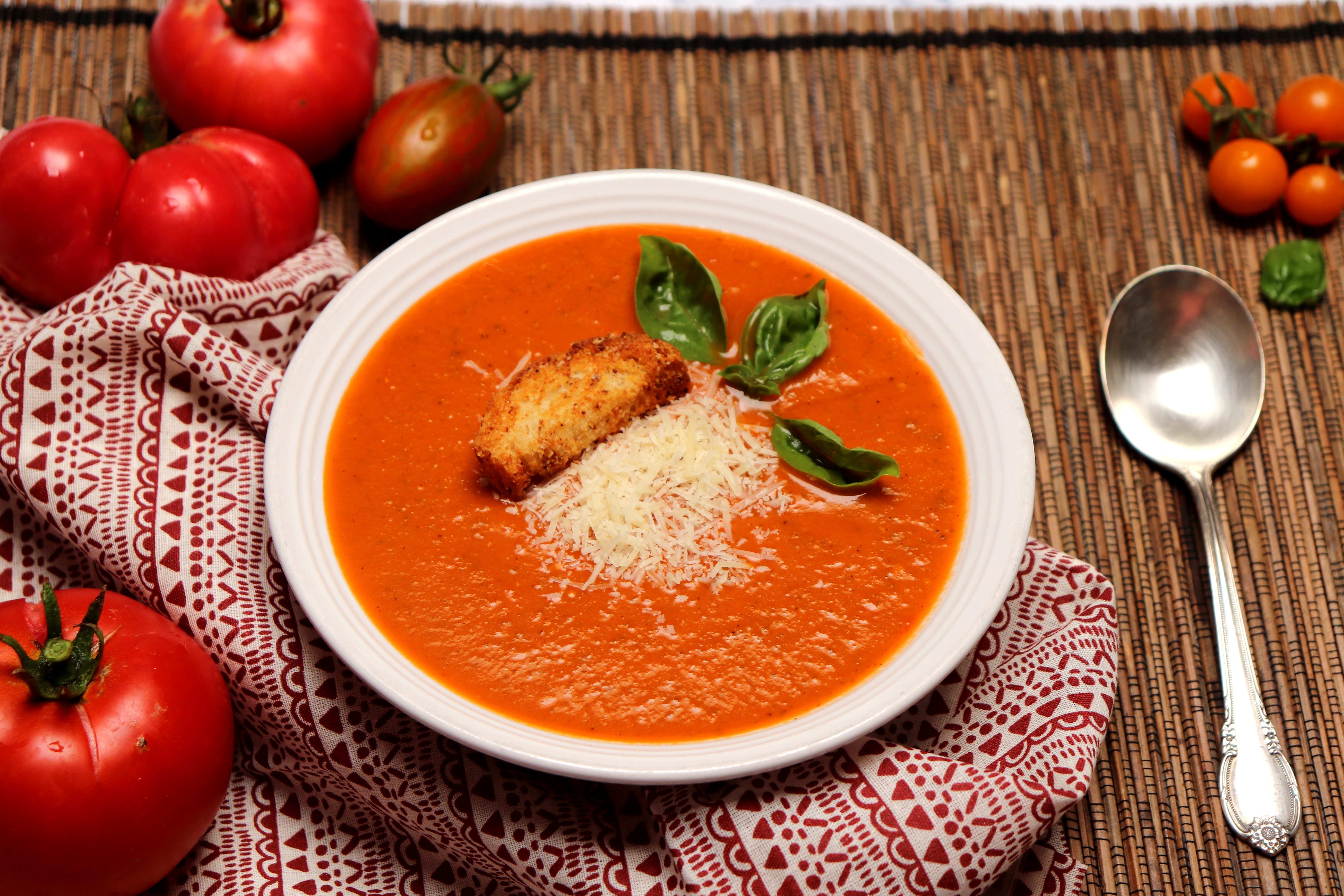 Roasted Tomato and Basil Soup